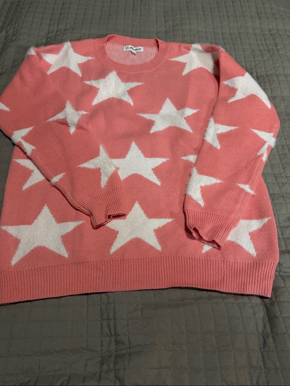 Star Pattern Pink Sweater
